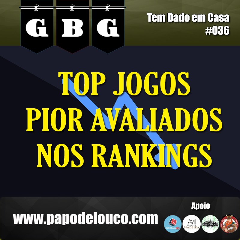 GBG Tem Dado em Casa #036 - Top jogos pior avaliados nos rankings